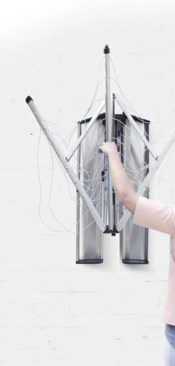 Brabantia WallFix Wanddroger - Met Opberg-/Beschermbox - 24 M - Metallic Grey -Brabantia 574x1200