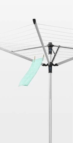 Brabantia Lift-O-Matic Advance Droogmolen Met Grondanker, Beschermhoes En Wasknijpertasje - 50 M - Metallic Grey -Brabantia 616x1200