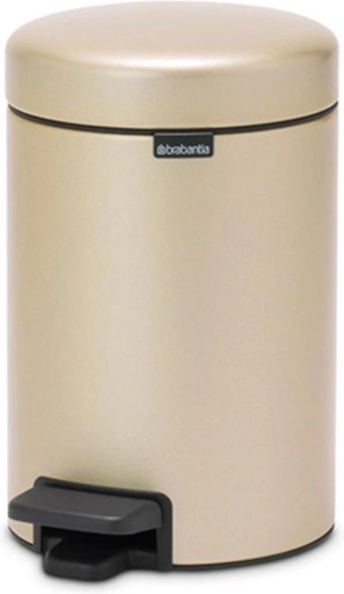 Brabantia NewIcon Prullenbak - 3 L - Metallic Gold 4 Brabantia NewIcon Prullenbak - 3 L - Metallic Gold - Afbeelding 2