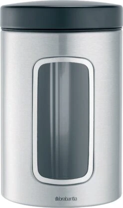 Brabantia Voorraadbus - 1,4 L - Matt Steel Fingerprint Proof / Matt Black Deksel - Met Venster 20 Brabantia Voorraadbus - 1,4 L - Matt Steel Fingerprint Proof / Matt Black Deksel - Met Venster -Brabantia 713x1200 1