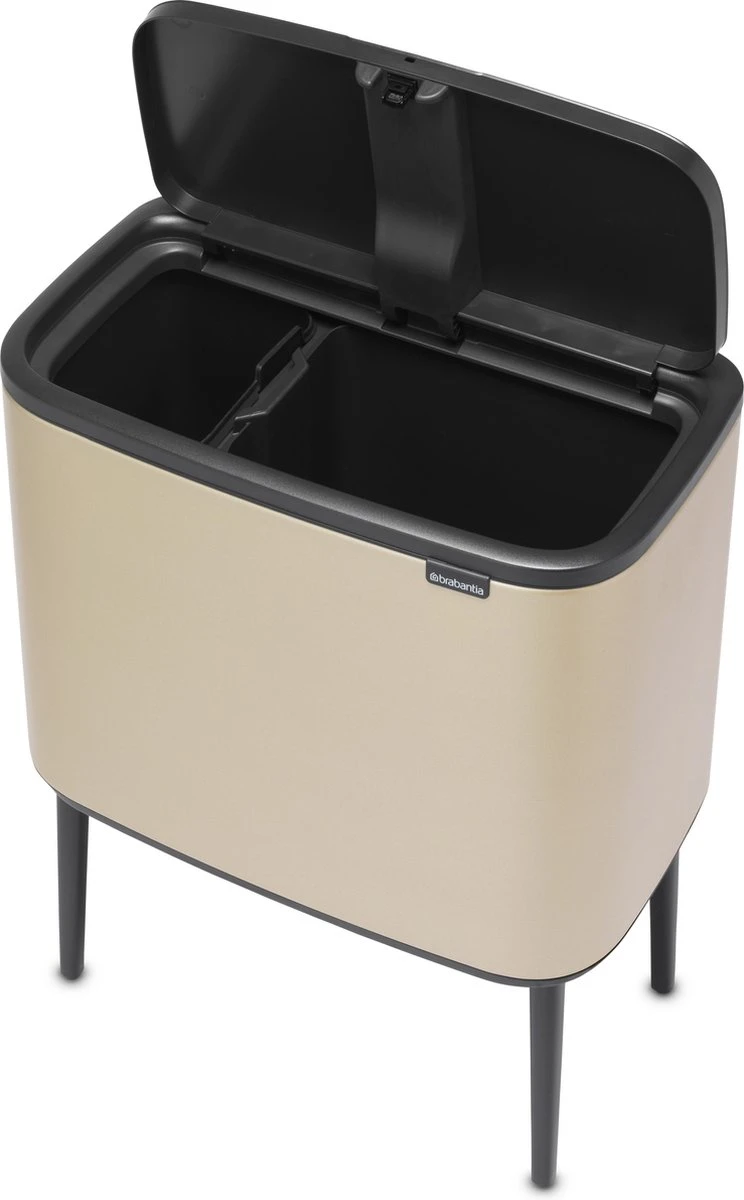 Brabantia Afvalemmer Bo Touch Bin Champagnekleur, 11 + 23 L 4 Brabantia Afvalemmer Bo Touch Bin Champagnekleur, 11 + 23 L - Afbeelding 2