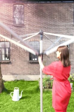 Brabantia Lift-o-Matic Advance Droogmolen Met Kunststof Betonanker, Beschermhoes En Wasknijpertasje - 50 M - Zilvergrijs -Brabantia 799x1200 76