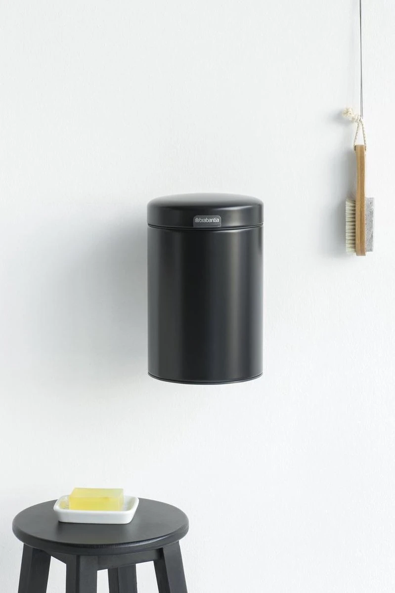 Brabantia NewIcon Wandprullenbak - 3 L - Matt Black 5 Brabantia NewIcon Wandprullenbak - 3 L - Matt Black - Afbeelding 3
