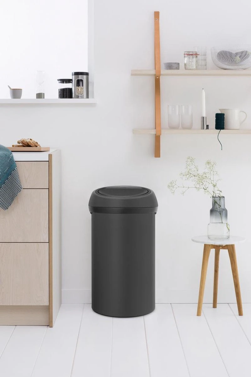 Brabantia Touch Bin Prullenbak - 60 L - Mineral Infinite Grey 5 Brabantia Touch Bin Prullenbak - 60 L - Mineral Infinite Grey - Afbeelding 3