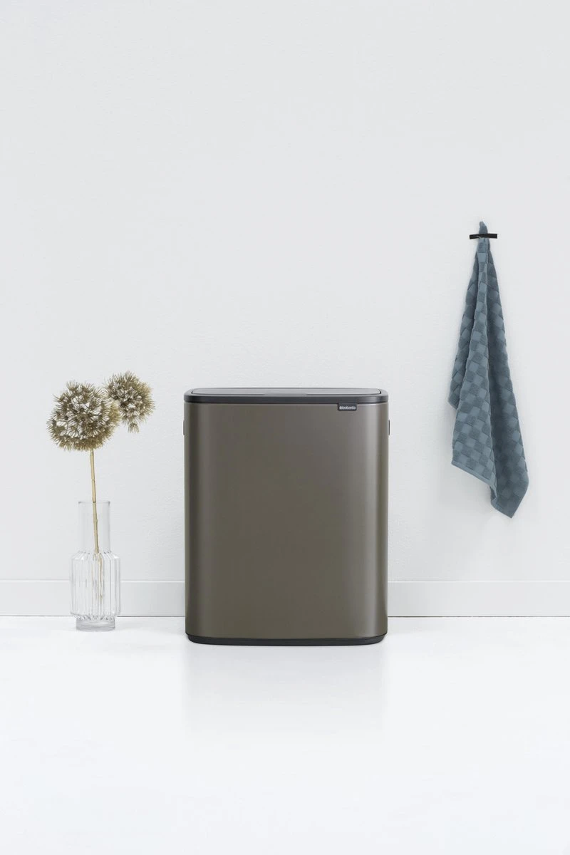 Brabantia Bo Touch Bin Prullenbak - 2 X 30 L - Platinum 16 Brabantia Bo Touch Bin Prullenbak - 2 X 30 L - Platinum - Afbeelding 14