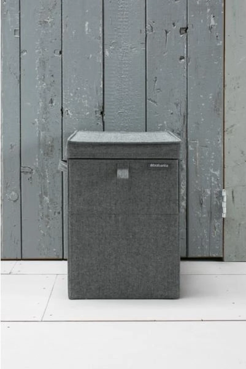 Brabantia Wasmand Met Deksel - Stapelbaar - 35 L - Pepper Black 8 Brabantia Wasmand Met Deksel - Stapelbaar - 35 L - Pepper Black - Afbeelding 6