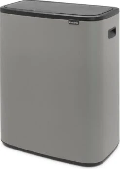 Brabantia Bo Touch Bin Prullenbak - 2 X 30 L - Mineral Concrete Grey -Brabantia 855x1200