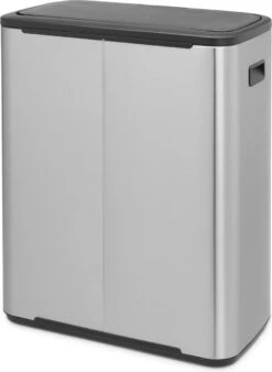 Brabantia Bo Touch Bin Prullenbak - 2 X 30 L - Matt Steel Fingerprint Proof -Brabantia 876x1200