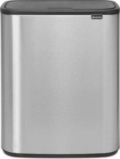 Brabantia Bo Touch Bin Prullenbak - 2 X 30 L - Matt Steel Fingerprint Proof