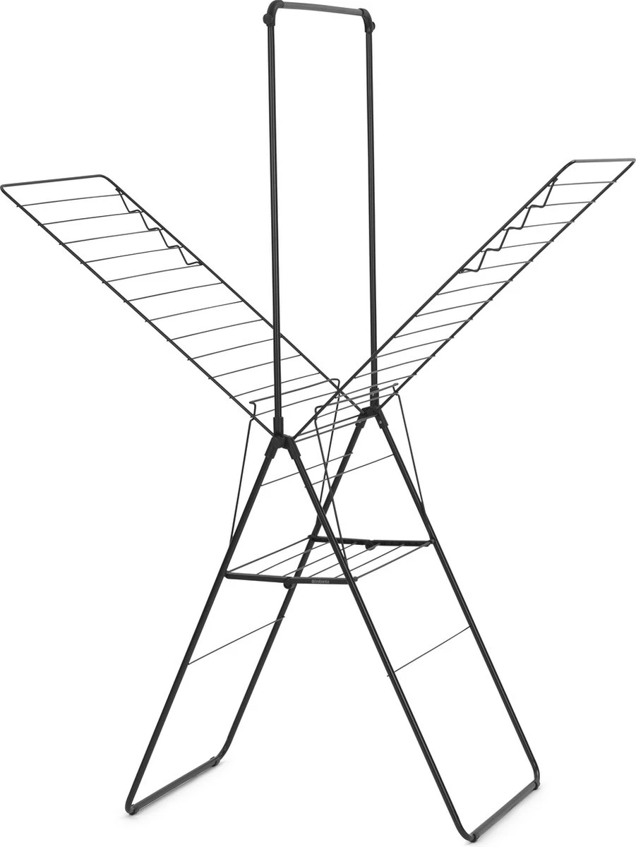 Brabantia HangOn Droogrek Inklapbaar - 25 Meter - Met Stang - Matt Black 16 Brabantia HangOn Droogrek Inklapbaar - 25 Meter - Met Stang - Matt Black - Afbeelding 14