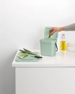 Brabantia Sort & Go Aanrecht Afvalbakje - 3 L - Jade Green -Brabantia 962x1200 2