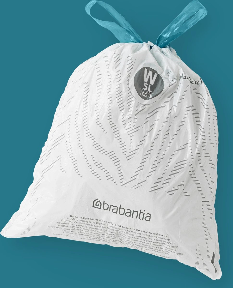 Brabantia PerfectFit Vuilniszakken - 5 L - Code W - 40 Stuks 7 Brabantia PerfectFit Vuilniszakken - 5 L - Code W - 40 Stuks - Afbeelding 5